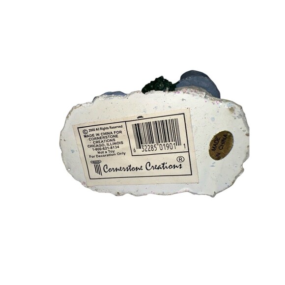 Snowman Candlestick Holder Set Blue White Winter Christmas Mantel Decor - Picture 9 of 11